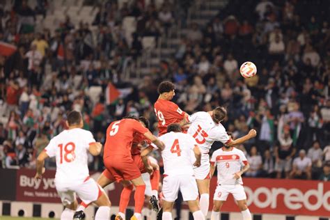 وسام أبو على يُحقق التعادل لمنتخب فلسطين في مباراته ضد الكويت