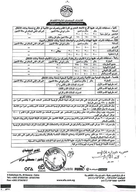 اليوم السابع ينشر اللائحة المالية الجديدة للحكام بعد اعتمادها باتحاد الكرة.. مستند