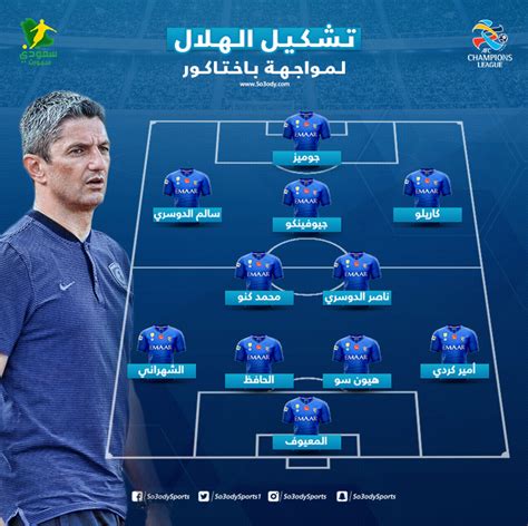 تشكيل الهلال المتوقع أمام باختاكور في دوري أبطال آسيا